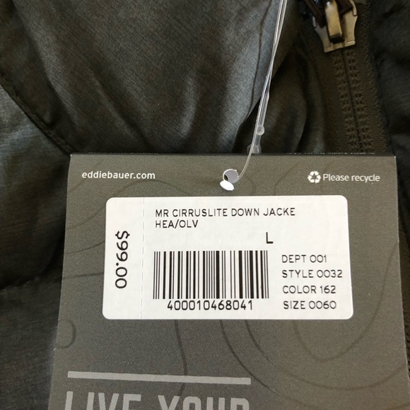 Blue Eddie Bauer Men’s & Women’s Jacket XL - Picture 6 of 6