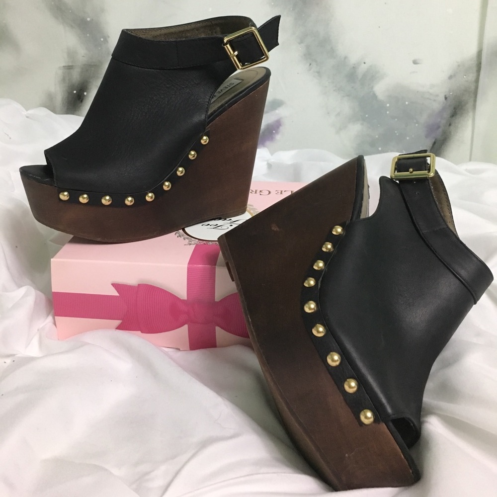 Steve Madden open toe wedge heels