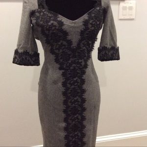 Karen Millen dress - grey with lace details