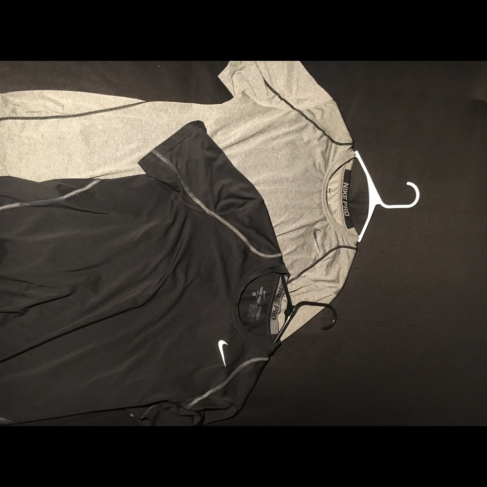 Nike Pro Dri-Fit Shirts -1 grey 1 black both M