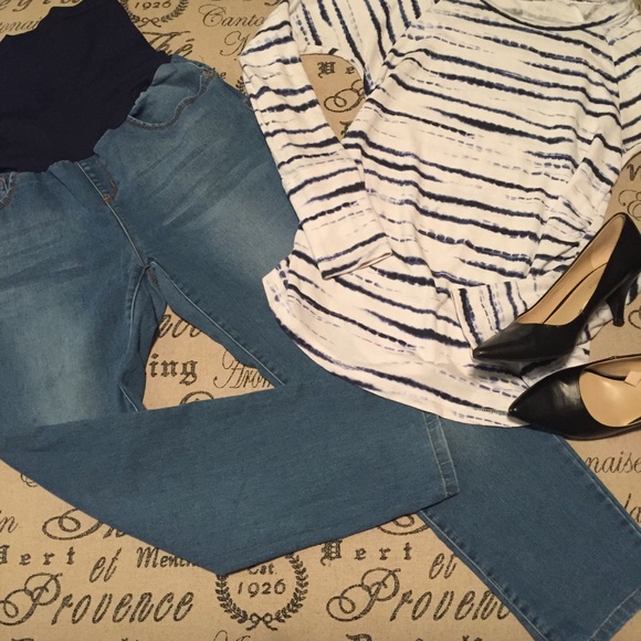 haute mamA Denim - Maternity skinny jeggings size Large haute mama
