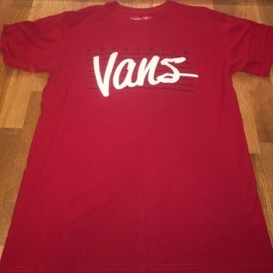 red authentic Vans shirt