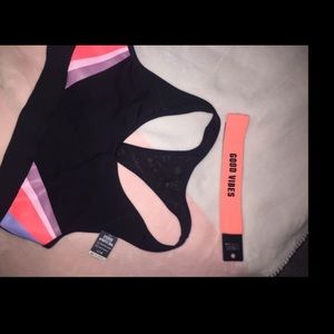 VS PINK sports bra and headband set NWT