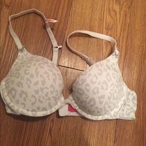 PINK Victoria’s Secret leopard push up bra
