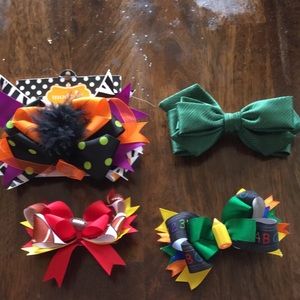 Boutique hair bows (set of 6)