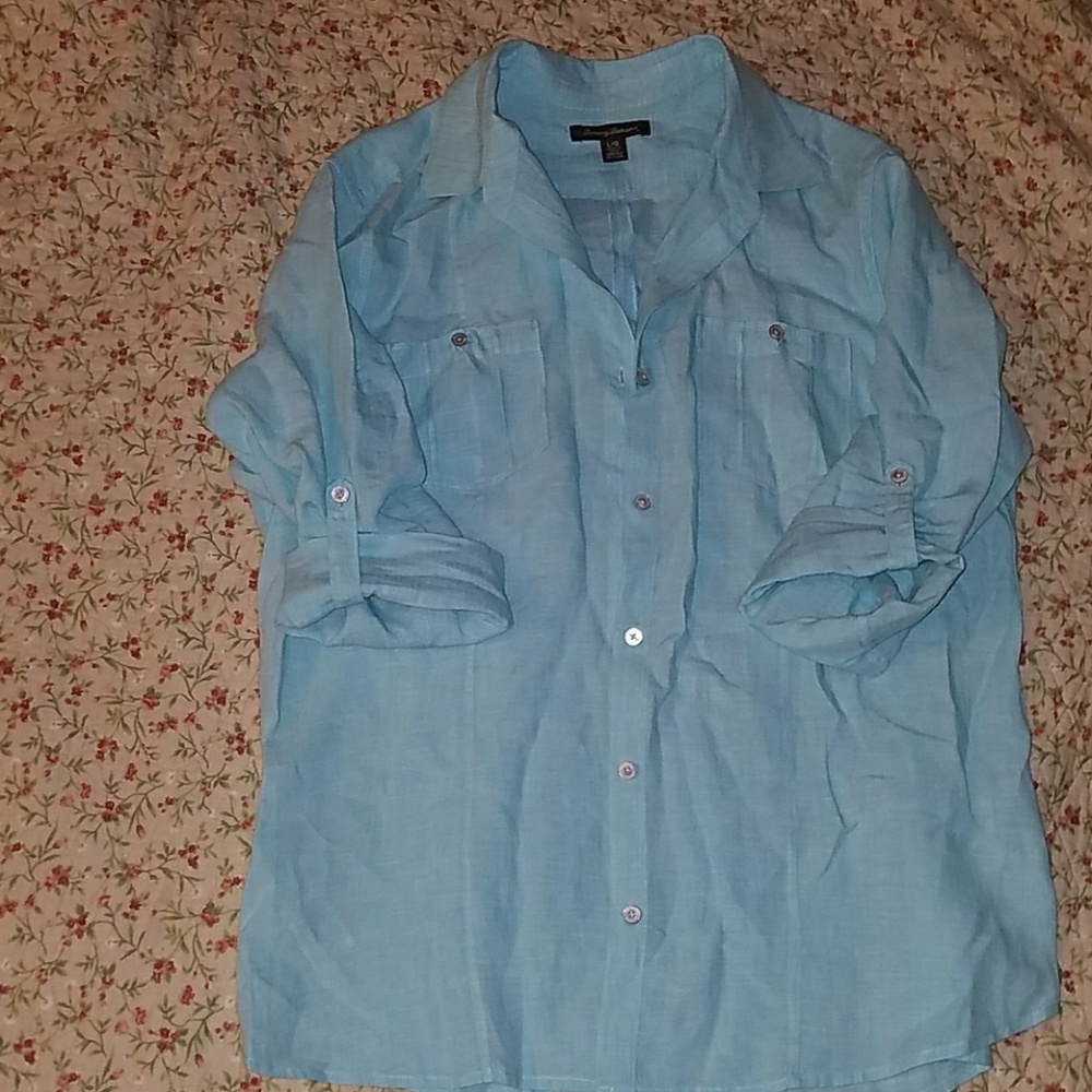 NWOT Tiffany Blue Button Down