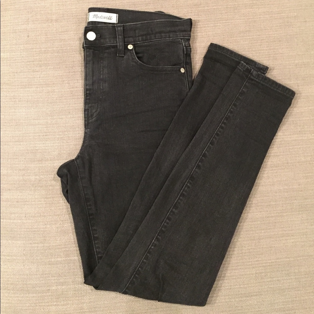 Madewell 9” High Riser Skinny Jeans Black Sz 28