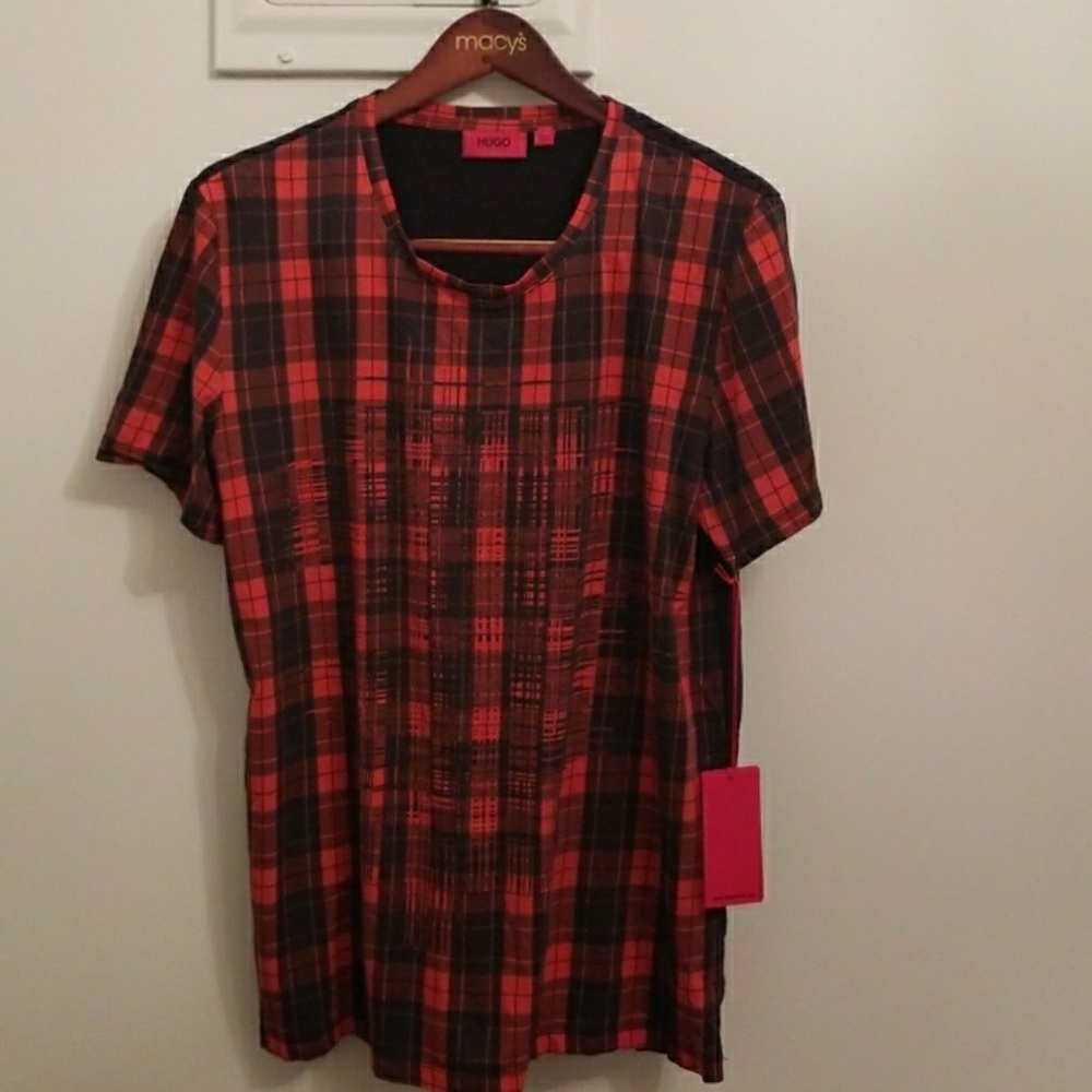 Hugo Boss Plaid t shirt