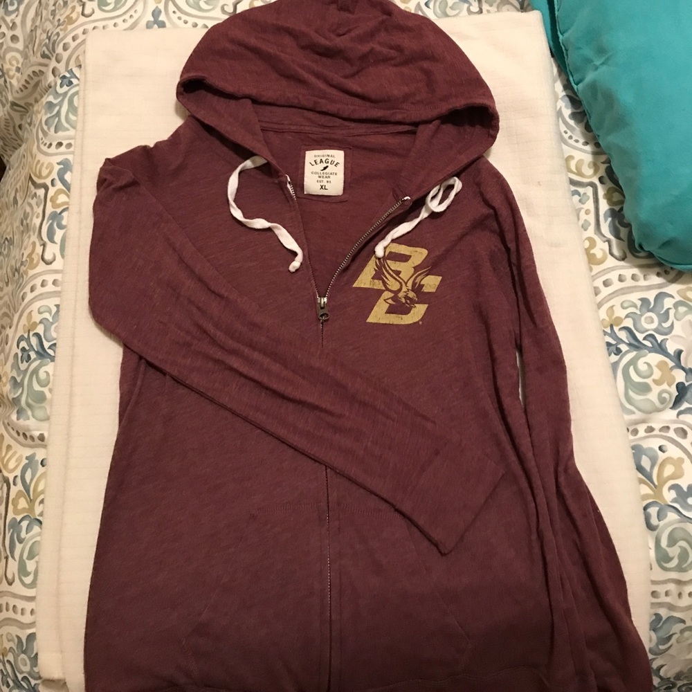 Boston college full zip hooded sweatshirt