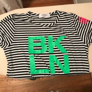 SoulCycle stripe Brooklyn BKLN t shirt S