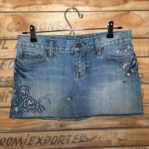 Abercrombie & Fitch Denim Skirt with Crystals