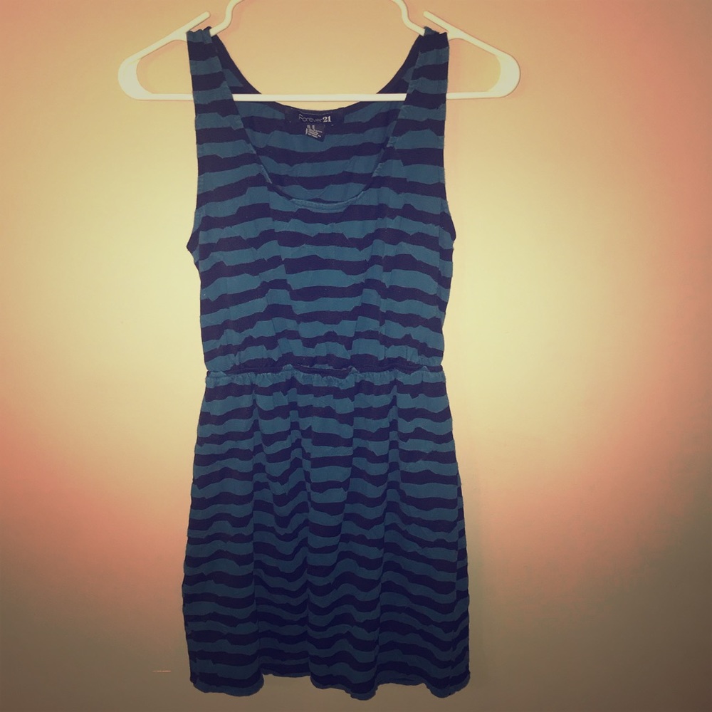 Forever 21 Black and Teal Shirt Dress