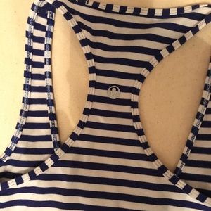 Blue white lululemon stripe tank 6