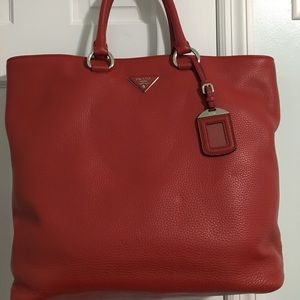 Prada Vit. Danino red leather handbag/crossbody
