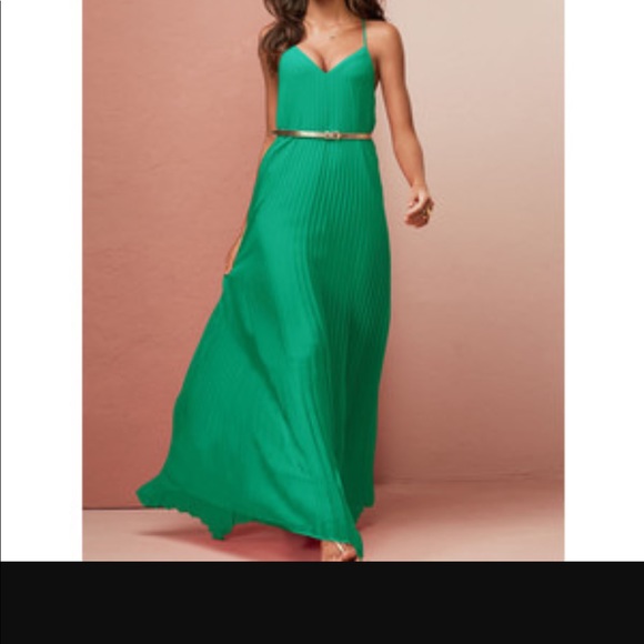Dresses & Skirts - Emerald Green Knife Pleat Maxi Dress