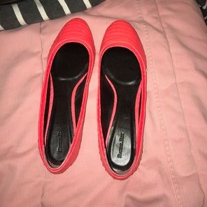 Rachel Roy Leather Coral Pink Ballet Flats