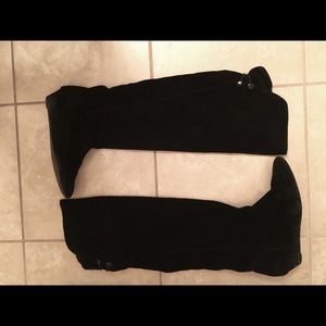 Madden girl slouchy suede black knee high boots