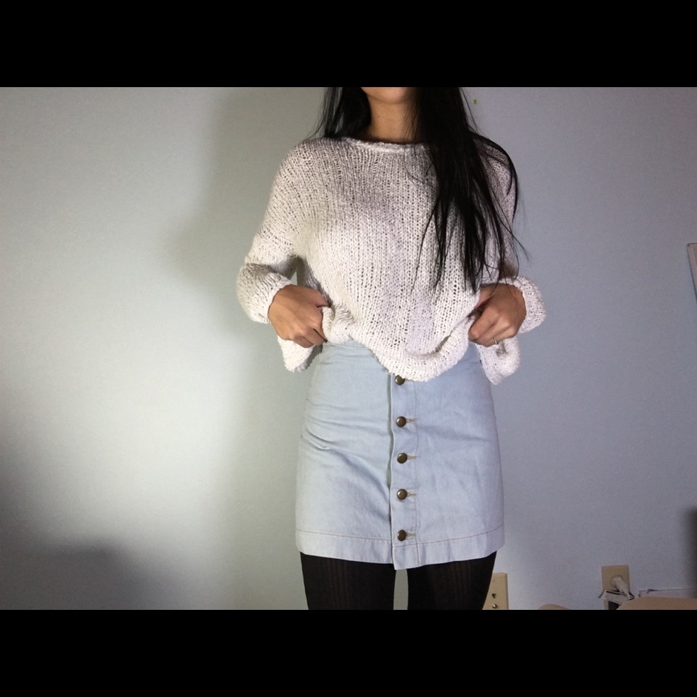 American Apparel button up skirt