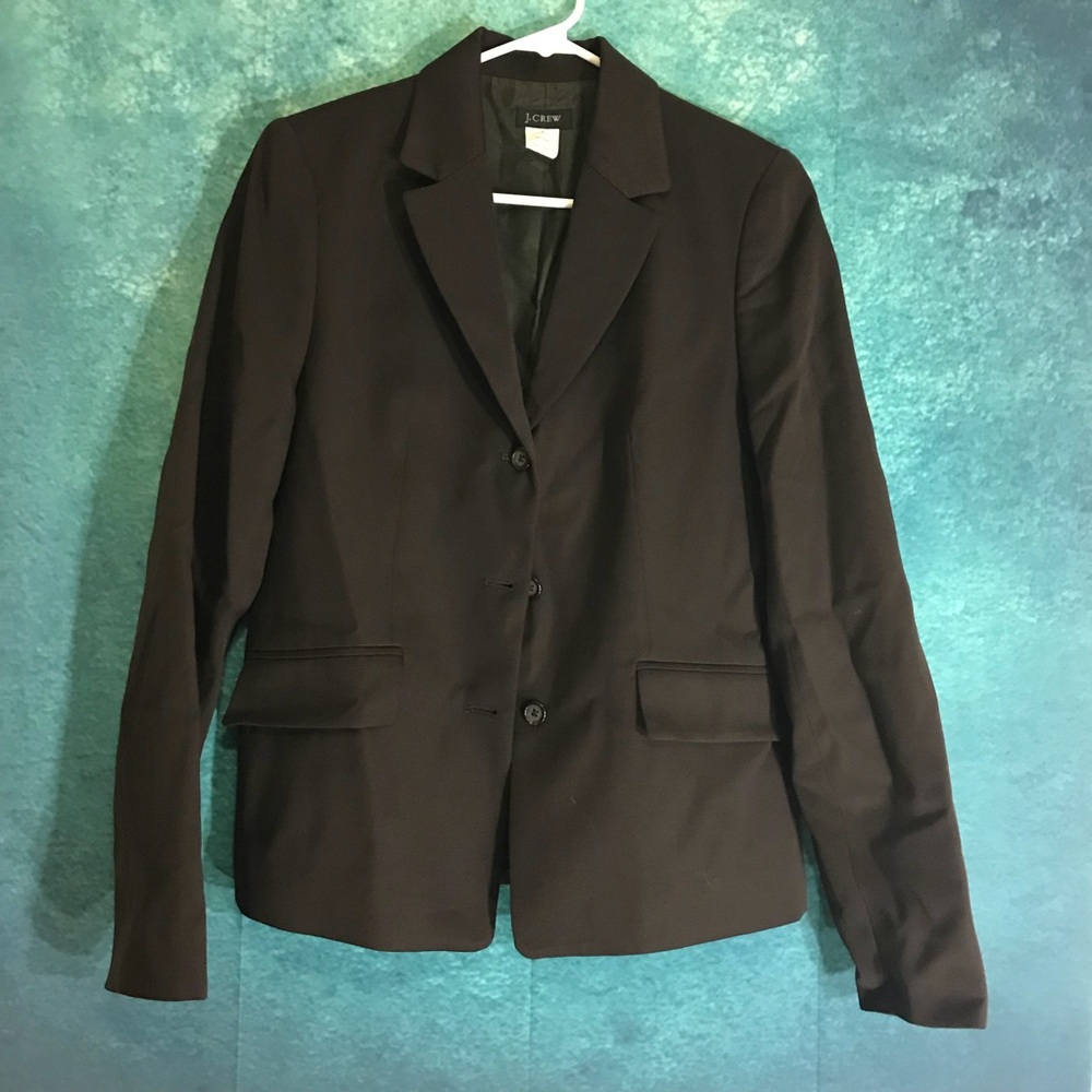 J crew nice women black blazer size 6 wool