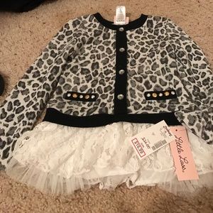 Long sleeve animal print blouse