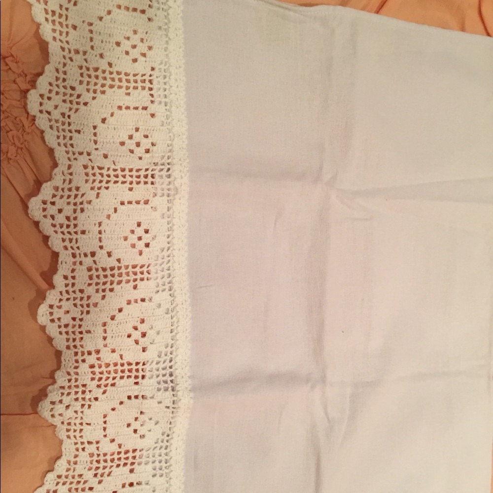 Dish cloth with crochet decor