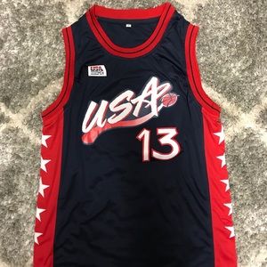 NEW Retro USA Shaquille O'Neil Basketball Jersey