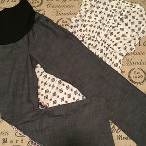 Motherhood Maternity Pants - Maternity wide leg chambray pants size small Motherhood Maternity Pants - Maternity wide leg chambray pants size small