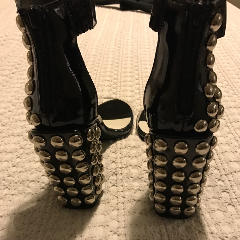 NEW Jeffrey Campbell Studded Black Heels - Picture 4 of 6