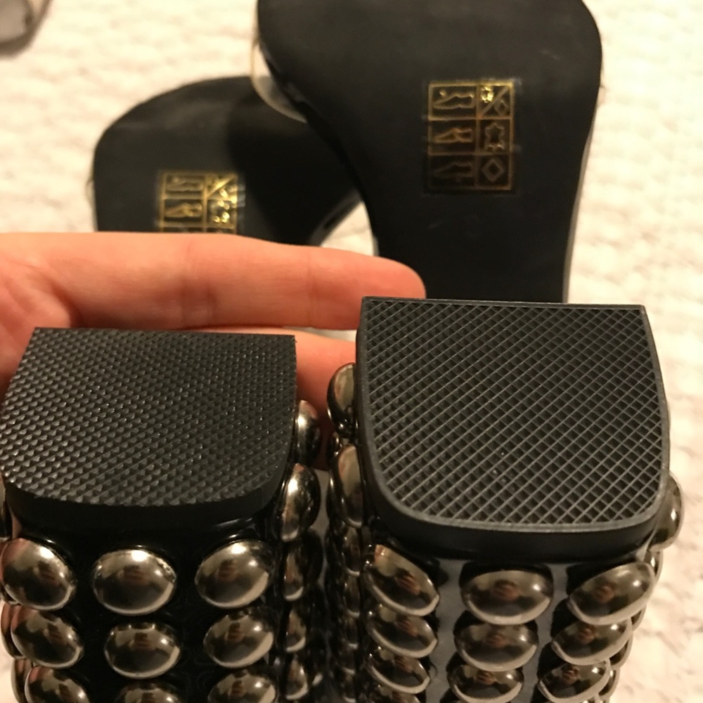 NEW Jeffrey Campbell Studded Black Heels - Picture 5 of 6