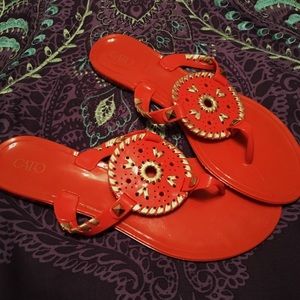 Brand New Orange Sandals☀️