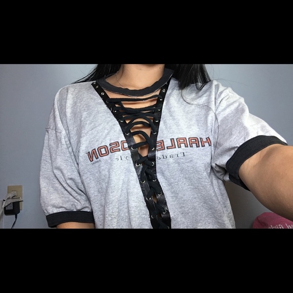 HARLEY DAVIDSON diy lace up shirt - Picture 2 of 4