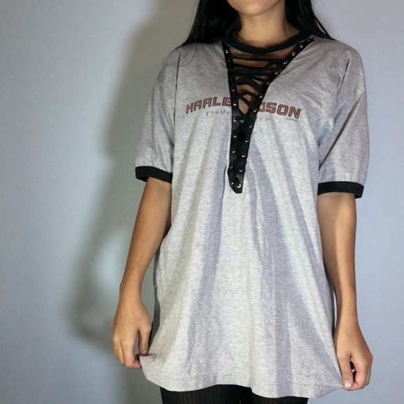 HARLEY DAVIDSON diy lace up shirt - Picture 4 of 4