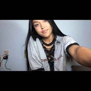 HARLEY DAVIDSON diy lace up shirt