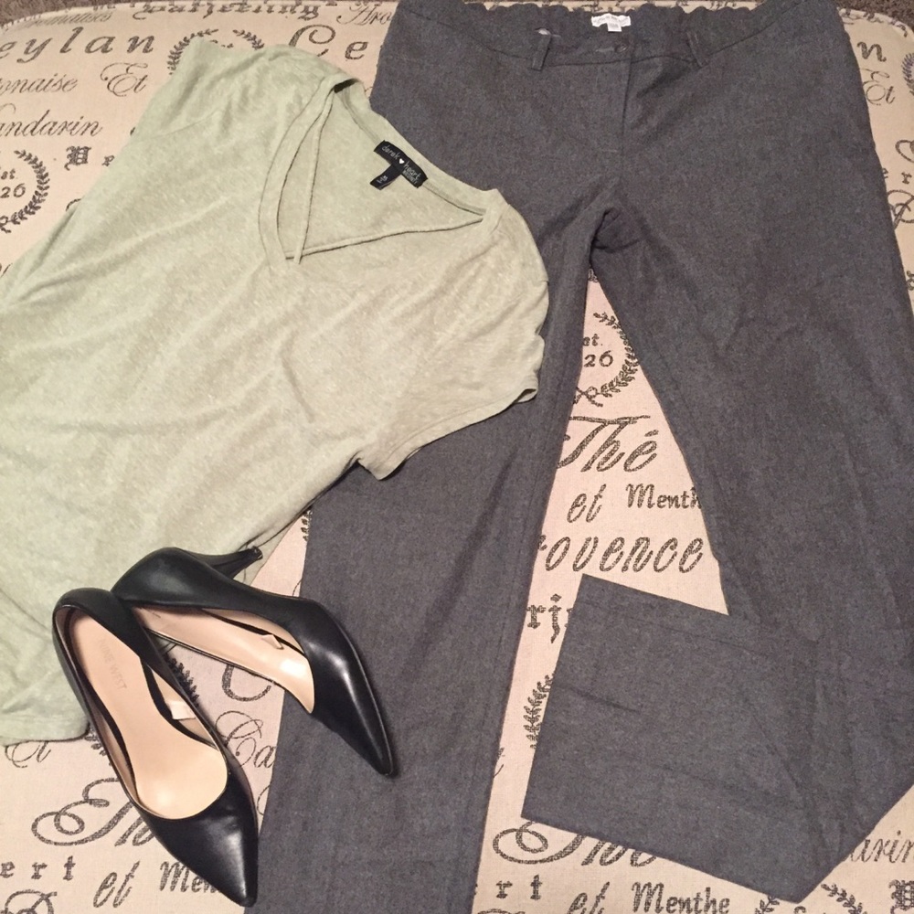 Gray maternity wool slacks size large