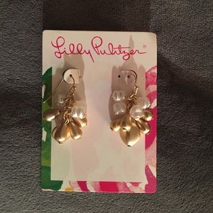 Gold & Pearl Dangle earrings