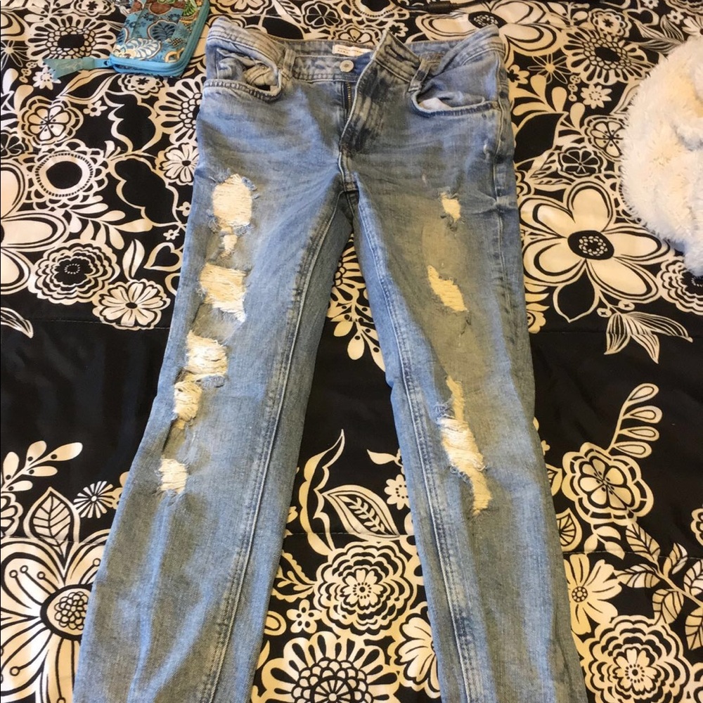 Distressed jeans