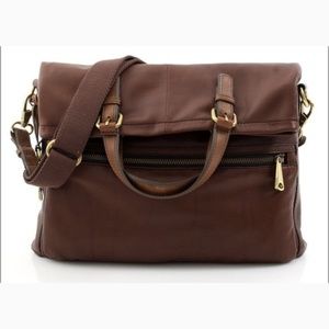 Fossil Explorer Espresso Brown Foldable Tote Bag