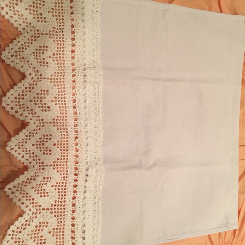 Dish cloth with crochet decor hand made
