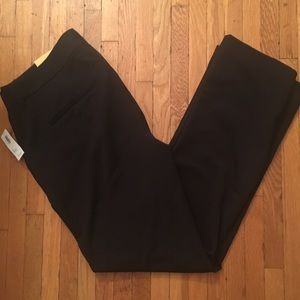 Black straight leg business pants