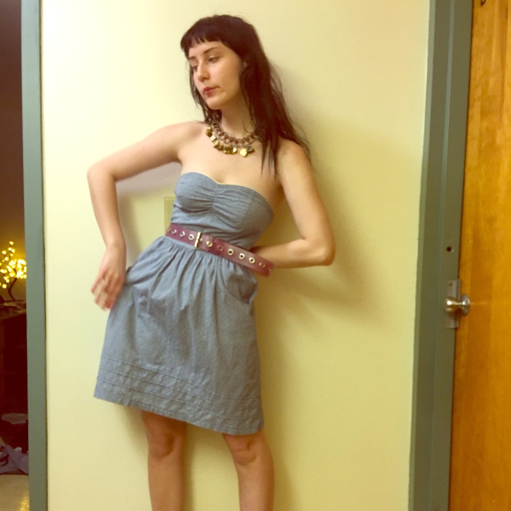 Blue Strapless Mossimo Co. Dress, Small