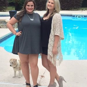 Lace fringe cover up