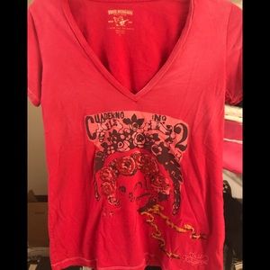 True Religion Shirt w/skull sz L $15