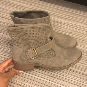 Gray Ankle Boots