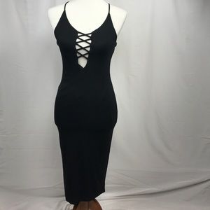 Midi cross front dress