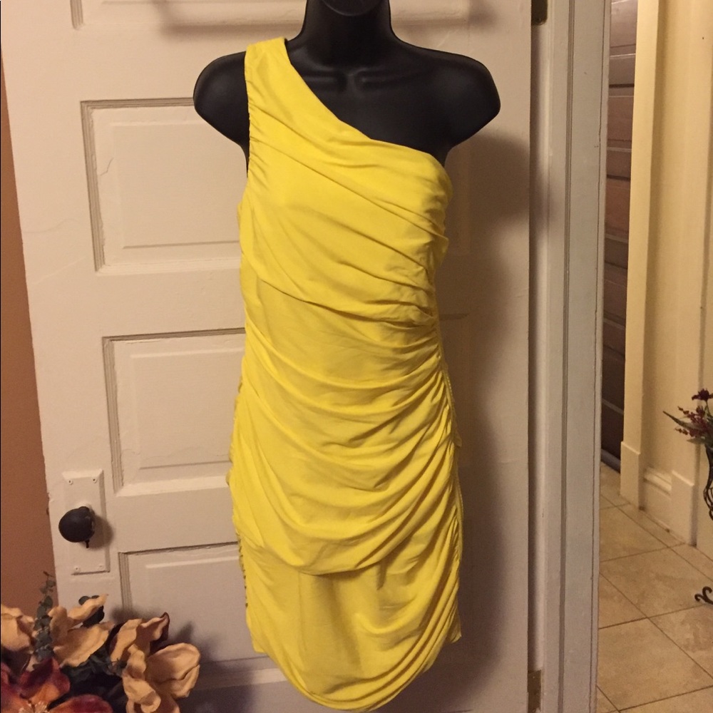 Brighten your day with this canary yellow dress