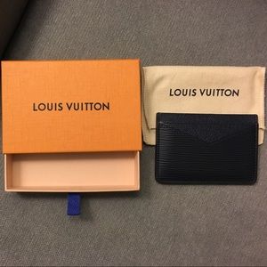 LV Neo Porte Cartes Epi Leather Card Case Wallet
