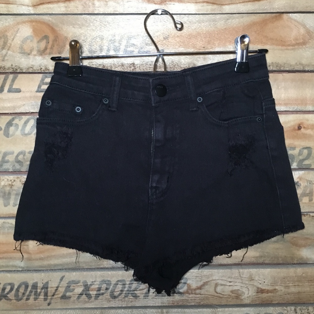 Urban Outfitters Black High Waisted Denim Shorts