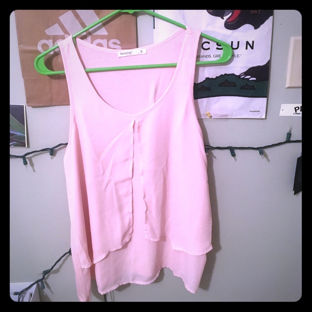 CUTE FLOWY PINK TANK