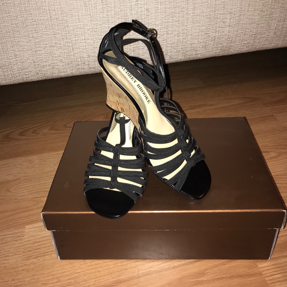 Audrey Brooke wedge sandals