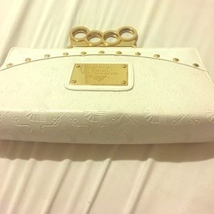 Akdmks white and gold  purse